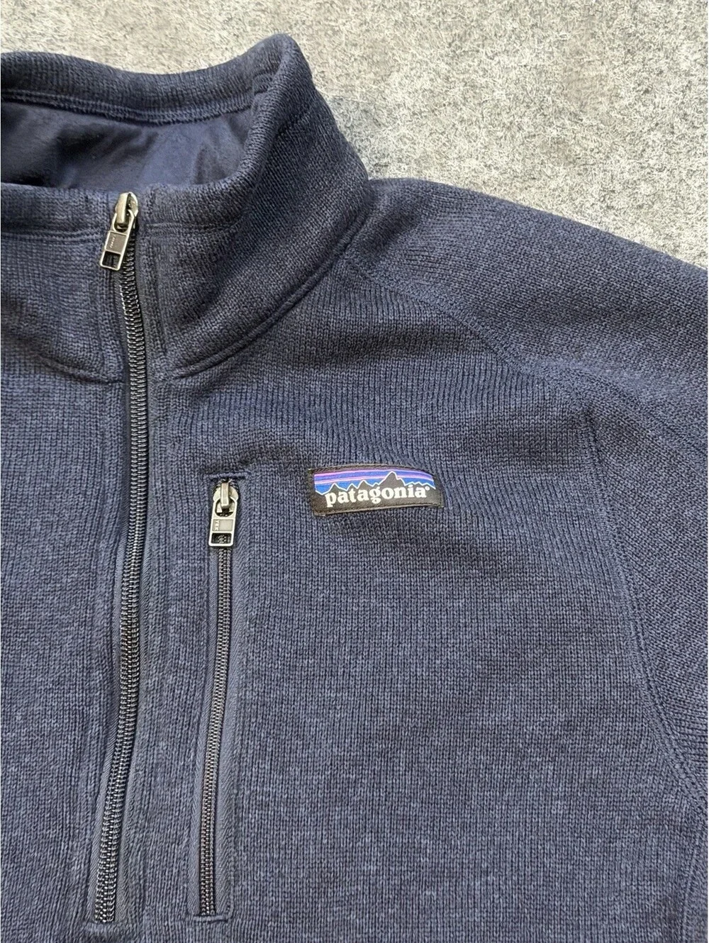 Patagonia Better Sweater 1/4 Zip Fleece Pullover Navy Blue Men’s Small 25523